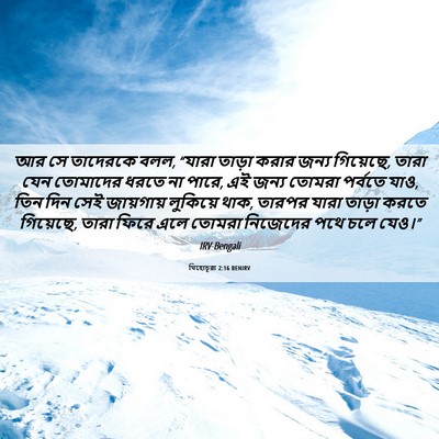 Picture 06 - যিহোচূৱা 2:16 BENIRV - আর সে তাদেরকে বলল, - Bible Verse Picture
