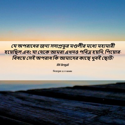 Picture 06 - যিহোচূৱা 22:17 BENIRV - যে অপরাধের জন্য - Bible Verse Picture