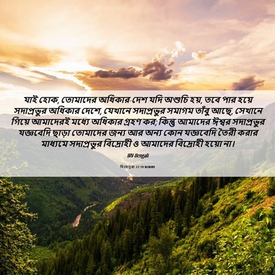 Picture 06 - যিহোচূৱা 22:19 BENIRV - যাই হোক, তোমাদের - Bible Verse Picture