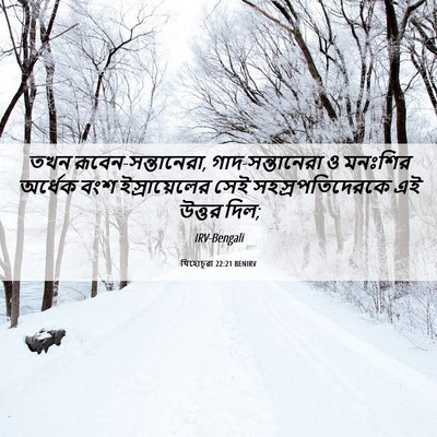 Picture 06 - যিহোচূৱা 22:21 BENIRV - তখন - Bible Verse Picture