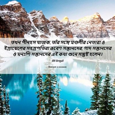Picture 06 - যিহোচূৱা 22:30 BENIRV - তখন পীনহস যাজক, - Bible Verse Picture