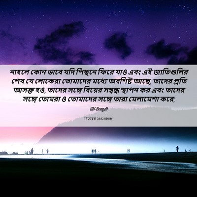 Picture 06 - যিহোচূৱা 23:12 BENIRV - নাহলে কোন ভাবে যদি - Bible Verse Picture