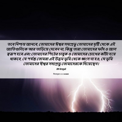 Picture 06 - যিহোচূৱা 23:13 BENIRV - তবে নিশ্চয় জানবে, - Bible Verse Picture