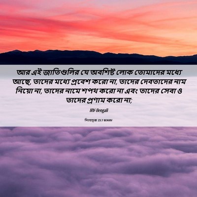 Picture 06 - যিহোচূৱা 23:7 BENIRV - আর এই জাতিগুলির যে - Bible Verse Picture
