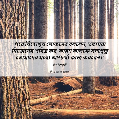Picture 06 - যিহোচূৱা 3:5 BENIRV - পরে যিহোশূয় - Bible Verse Picture