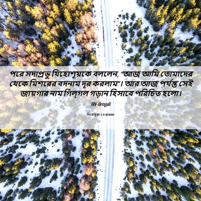 Picture 06 - যিহোচূৱা 5:9 BENIRV - পরে সদাপ্রভু - Bible Verse Picture