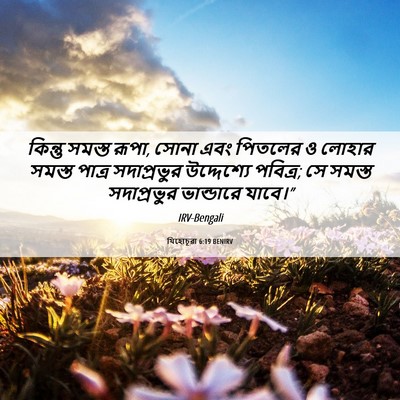 Picture 06 - যিহোচূৱা 6:19 BENIRV - কিন্তু সমস্ত রূপা, - Bible Verse Picture