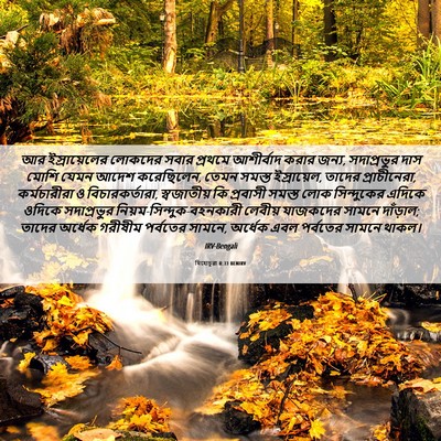 Picture 06 - যিহোচূৱা 8:33 BENIRV - আর ইস্রায়েলের - Bible Verse Picture