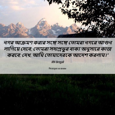 Picture 06 - যিহোচূৱা 8:8 BENIRV - নগর আক্রমণ করার - Bible Verse Picture