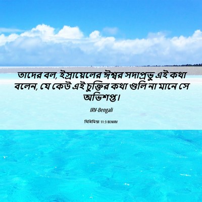 Picture 06 - যিৰিমিয়া 11:3 BENIRV - তাদের বল, - Bible Verse Picture