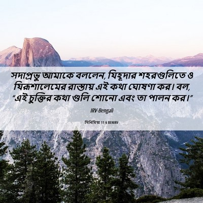 Picture 06 - যিৰিমিয়া 11:6 BENIRV - সদাপ্রভু আমাকে - Bible Verse Picture