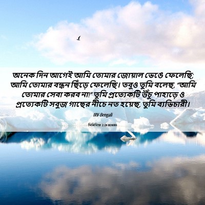 Picture 06 - যিৰিমিয়া 2:20 BENIRV - অনেক দিন আগেই আমি - Bible Verse Picture