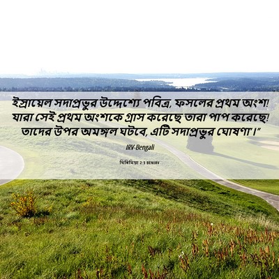 Picture 06 - যিৰিমিয়া 2:3 BENIRV - ইস্রায়েল - Bible Verse Picture