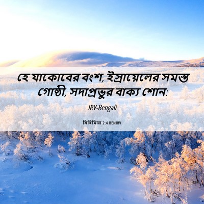 Picture 06 - যিৰিমিয়া 2:4 BENIRV - হে যাকোবের বংশ, - Bible Verse Picture