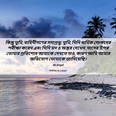 Picture 06 - যিৰিমিয়া 20:12 BENIRV - কিন্তু তুমি, - Bible Verse Picture