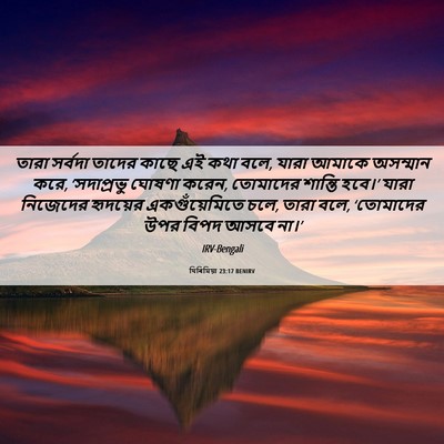 Picture 06 - যিৰিমিয়া 23:17 BENIRV - তারা সর্বদা তাদের - Bible Verse Picture