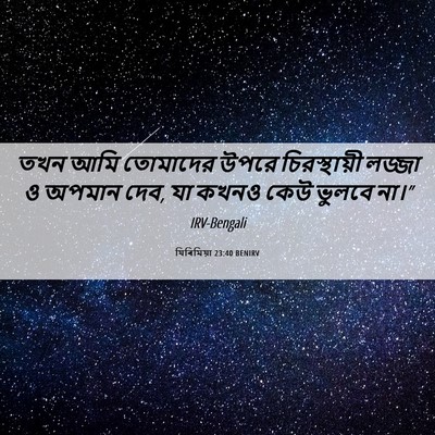 Picture 06 - যিৰিমিয়া 23:40 BENIRV - তখন আমি তোমাদের - Bible Verse Picture