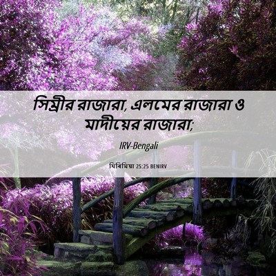 Picture 06 - যিৰিমিয়া 25:25 BENIRV - সিম্রীর রাজারা, - Bible Verse Picture