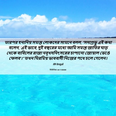 Picture 06 - যিৰিমিয়া 28:11 BENIRV - তারপর হনানিয় - Bible Verse Picture