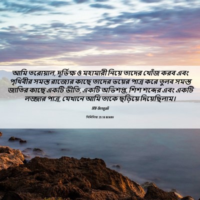 Picture 06 - যিৰিমিয়া 29:18 BENIRV - আমি তরোয়াল, - Bible Verse Picture