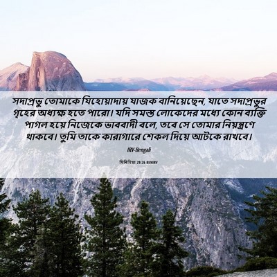 Picture 06 - যিৰিমিয়া 29:26 BENIRV - সদাপ্রভু তোমাকে - Bible Verse Picture