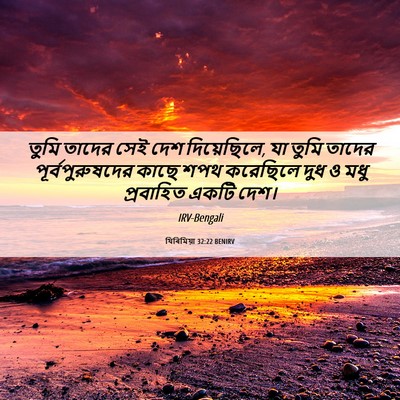 Picture 06 - যিৰিমিয়া 32:22 BENIRV - তুমি তাদের সেই দেশ - Bible Verse Picture