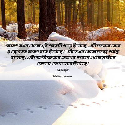 Picture 06 - যিৰিমিয়া 32:31 BENIRV - “কারণ যখন থেকে এই - Bible Verse Picture