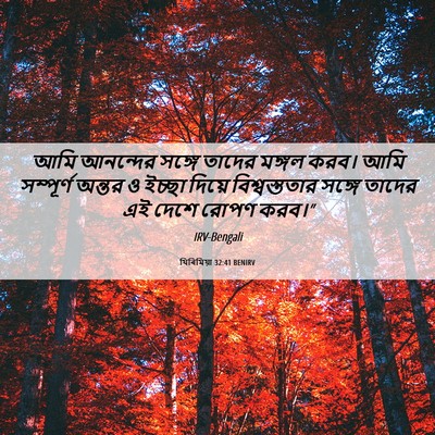 Picture 06 - যিৰিমিয়া 32:41 BENIRV - আমি আনন্দের সঙ্গে - Bible Verse Picture