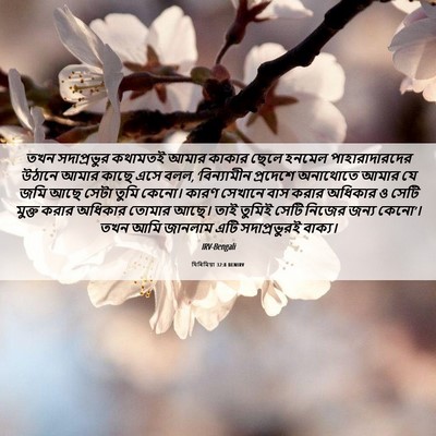 Picture 06 - যিৰিমিয়া 32:8 BENIRV - তখন সদাপ্রভুর - Bible Verse Picture