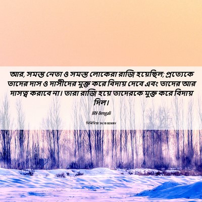 Picture 06 - যিৰিমিয়া 34:10 BENIRV - আর, সমস্ত নেতা ও - Bible Verse Picture