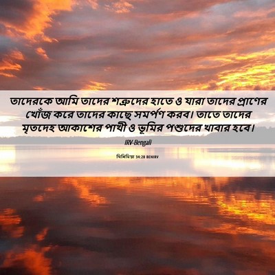 Picture 06 - যিৰিমিয়া 34:20 BENIRV - তাদেরকে আমি তাদের - Bible Verse Picture