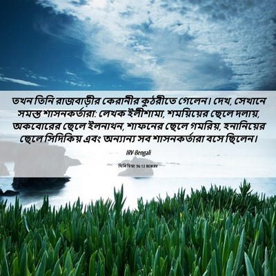 Picture 06 - যিৰিমিয়া 36:12 BENIRV - তখন তিনি - Bible Verse Picture