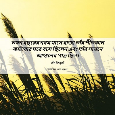 Picture 06 - যিৰিমিয়া 36:22 BENIRV - তখন বছরের নবম মাসে - Bible Verse Picture