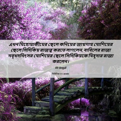 Picture 06 - যিৰিমিয়া 37:1 BENIRV - এখন যিহোয়াকীমের - Bible Verse Picture