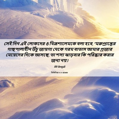 Picture 06 - যিৰিমিয়া 4:11 BENIRV - সেই দিন এই লোকদের ও - Bible Verse Picture