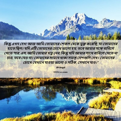 Picture 06 - যিৰিমিয়া 40:4 BENIRV - কিন্তু এখন দেখ! আজ - Bible Verse Picture