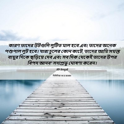 Picture 06 - যিৰিমিয়া 49:32 BENIRV - কারণ তাদের উটগুলি - Bible Verse Picture