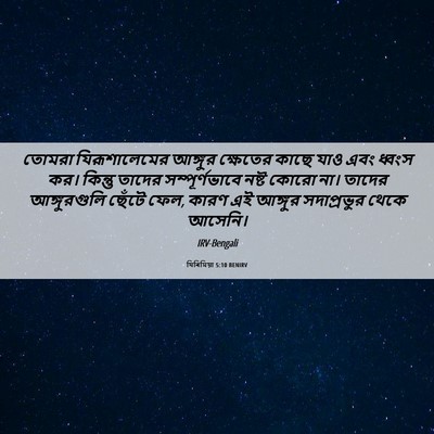 Picture 06 - যিৰিমিয়া 5:10 BENIRV - তোমরা যিরূশালেমের - Bible Verse Picture