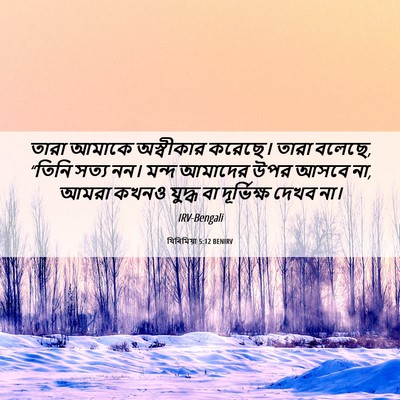 Picture 06 - যিৰিমিয়া 5:12 BENIRV - তারা আমাকে - Bible Verse Picture