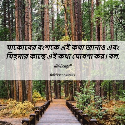 Picture 06 - যিৰিমিয়া 5:20 BENIRV - যাকোবের বংশকে এই - Bible Verse Picture