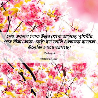 Picture 06 - যিৰিমিয়া 50:41 BENIRV - দেখ, একদল লোক উত্তর - Bible Verse Picture