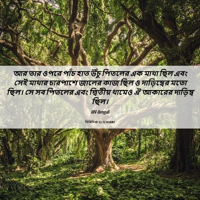 Picture 06 - যিৰিমিয়া 52:22 BENIRV - আর তার ওপরে পাঁচ - Bible Verse Picture