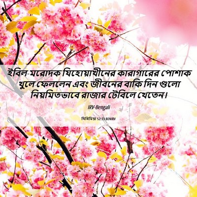 Picture 06 - যিৰিমিয়া 52:33 BENIRV - ইবিল-মরোদক - Bible Verse Picture