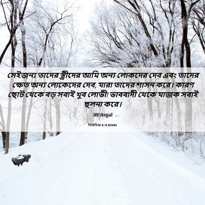 Picture 06 - যিৰিমিয়া 8:10 BENIRV - সেইজন্য তাদের - Bible Verse Picture