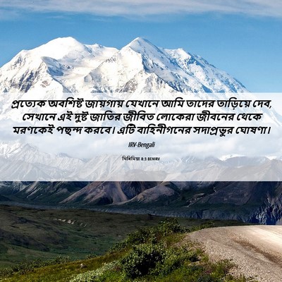 Picture 06 - যিৰিমিয়া 8:3 BENIRV - প্রত্যেক অবশিষ্ট - Bible Verse Picture
