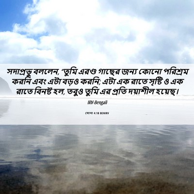 Picture 06 - যোনা 4:10 BENIRV - সদাপ্রভু বললেন, - Bible Verse Picture