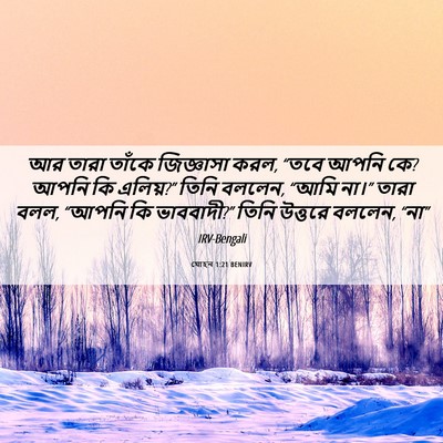 Picture 06 - যোহন 1:21 BENIRV - আর তারা তাঁকে - Bible Verse Picture