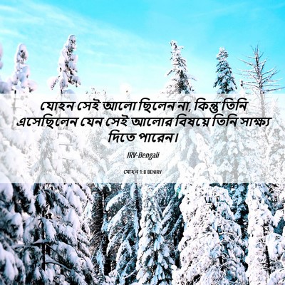 Picture 06 - যোহন 1:8 BENIRV - যোহন সেই আলো ছিলেন - Bible Verse Picture