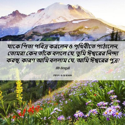 Picture 06 - যোহন 10:36 BENIRV - যাকে পিতা পবিত্র - Bible Verse Picture