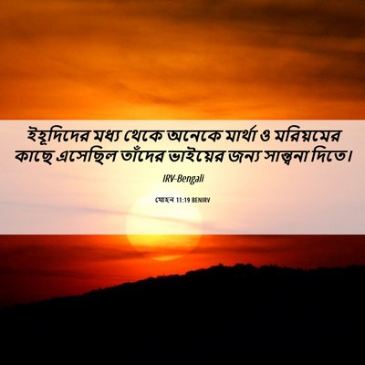 Picture 06 - যোহন 11:19 BENIRV - ইহূদিদের মধ্য - Bible Verse Picture